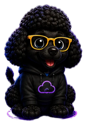 CeremoCloud mascot — poodle gamer