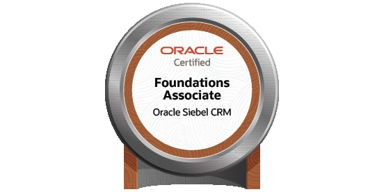 Oracle OSCRMCFA certification badge