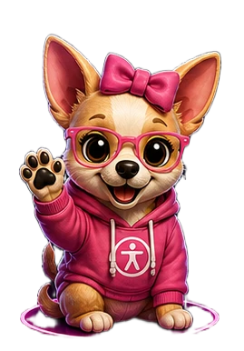 Pinky Assistant — chihuahua accessibility mascot